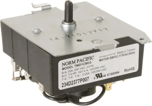 Alt view image 6 of 6 - 234D2377P007 TMD1CM33 for GE Specific Models Dryer Timer 4467041