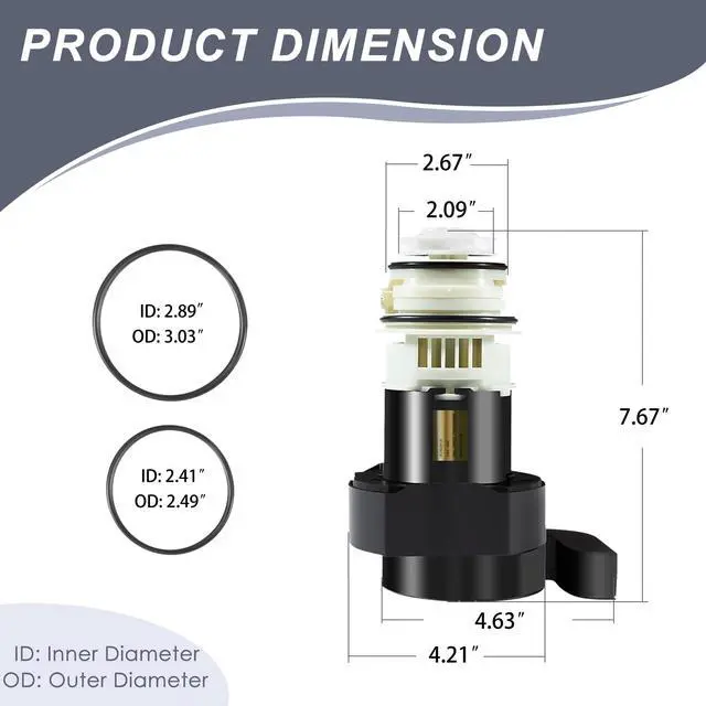 Alt view image 6 of 7 - 154844101 Dishwasher Circulation Pump Motor with Two New O-Ring Seals Fit for Frigidaire and Kenmore Dishwashers Replace 154828601,154795001,154793001,154700001,154719201.(Two Electrical Connector)