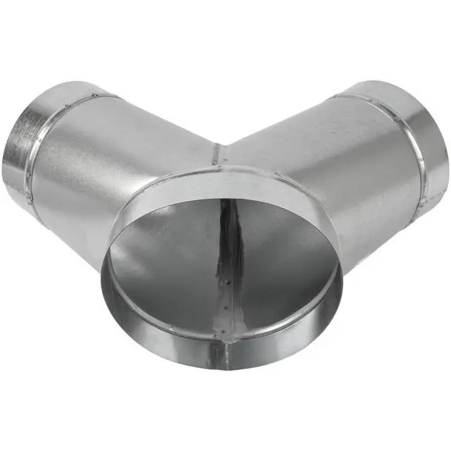 Alt view image 4 of 6 - 8" Inch 3 Way Metal Duct Splitter. 45 Degree 3 Way Y Shape Connector. Connect Multiple Machines - Dryer and Extractor Hood or Dryer and Dryer in one ducting