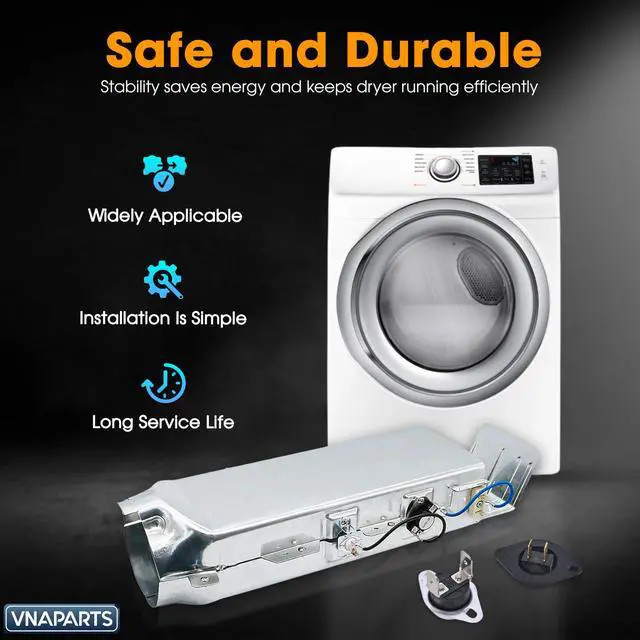 Alt view image 7 of 7 - Dryer Heating Element For Samsung DV40J3000EW A2 DV5451AEW XAA DV42H5200EF | DV330AEB XAA, DV350AEW XAA, DV448AEP XAA, DV395ETPASU A1, DV219AEW XAA, DVE50R5400V A3, DV42H5200EP A3, DV45H7000EW A2