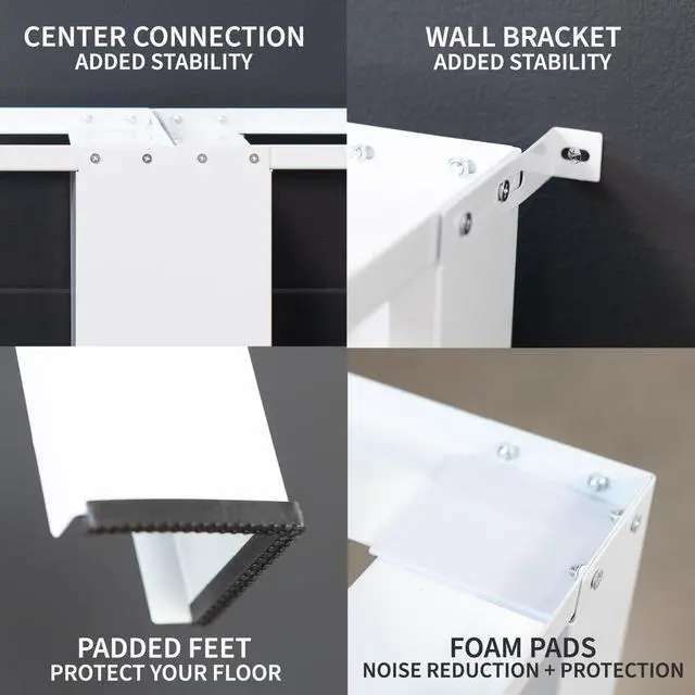 Alt view image 7 of 7 - Universal Laundry Dual Pedestal for Washer and Dryer Set, Washing Machine Stand, Dryer Base, White, LF-WDP01