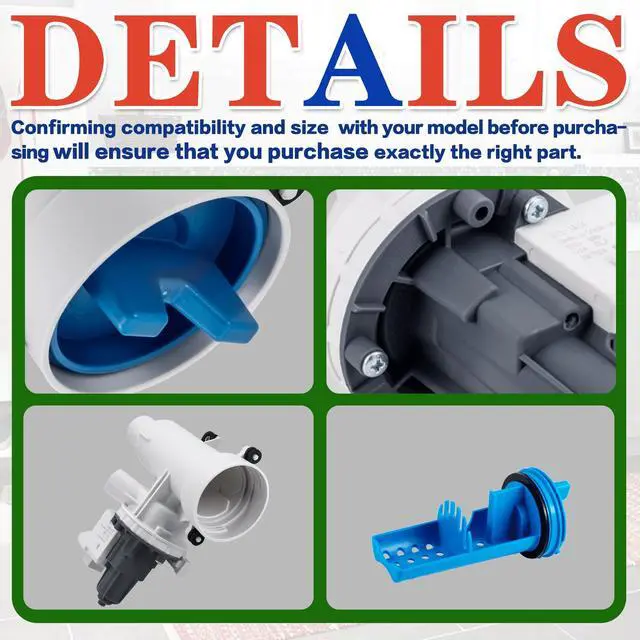 Alt view image 7 of 7 - Washer Drain Pump Filter WH11X39237 Fit for GE GFW650SPN0SN GFW550SSN4WW | GFW550SSN2WW GFW650SSN2WW, GFW850SPN2RS GFW655SSV0WW, GFW850SSN2WW GFW650SSN0WW GFW650SPN4SN, GFW850SSN2WW WH11X29539