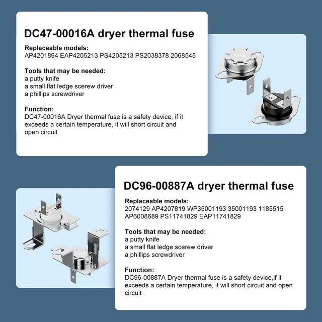 Alt view image 5 of 7 - 2026 UPGRADEDDC97-14486A Dryer Heating Element for Samsung Dryer | Compatible with dve50r5200w/a3 dve50r5400v/a3 dv45h7000ew/a2, Replaces DC97-14486Dwith DC47-00016A DC32-00007Aby