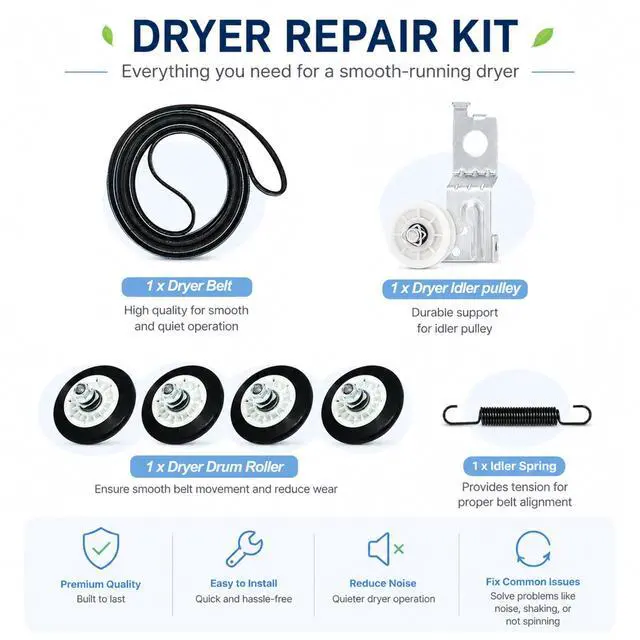 Alt view image 2 of 7 - DLE1501W DLGX4271V DLE1101W DLEX2501V DLEX3570W Dryer Drum Roller Kit for DLE4970W DLEY1201V DLE1001W DLGX3571W DLG1102W DLGX4271W DLE3500W DLGX2502W DLGX5781WE DLGX8101V DLGY1202V DLHX4271V DOEZ2501V