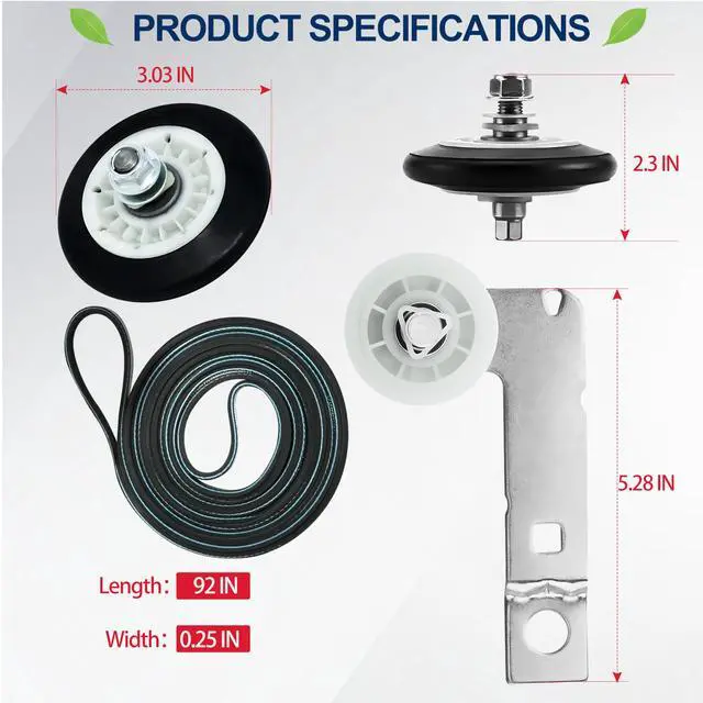 Alt view image 3 of 7 - DLE1501W DLGX4271V DLE1101W DLEX2501V DLEX3570W Dryer Drum Roller Kit for DLE4970W DLEY1201V DLE1001W DLGX3571W DLG1102W DLGX4271W DLE3500W DLGX2502W DLGX5781WE DLGX8101V DLGY1202V DLHX4271V DOEZ2501V