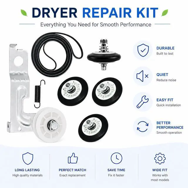 Alt view image 4 of 7 - DLE1501W DLGX4271V DLE1101W DLEX2501V DLEX3570W Dryer Drum Roller Kit for DLE4970W DLEY1201V DLE1001W DLGX3571W DLG1102W DLGX4271W DLE3500W DLGX2502W DLGX5781WE DLGX8101V DLGY1202V DLHX4271V DOEZ2501V