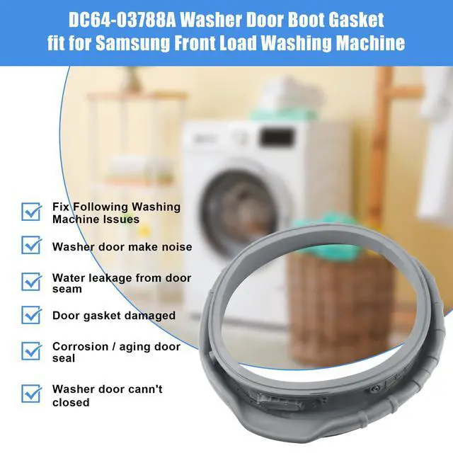 Alt view image 7 of 7 - WF45T6000AW WF45T6000AV Door Seal fit for Samsung DC64-03788A fit for Samsung Front Loader Door Boot Seal Sam-DC64-03788A X 006 AP6884238 WF45R6300 WF45A6400 WF45B630 WF46BB670 WF50A860