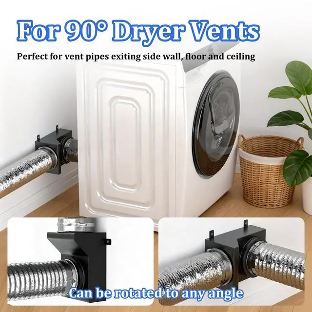 Alt view image 5 of 7 - Stainless Steel Magnetic Dryer Vent Coupling, Quick Connection & Disconnection-Airtight Seal Dryer Vent Connector Kit, Strong Magnet and Self-Alignment Design for 4-Inch Dryer Vent Hose - Black