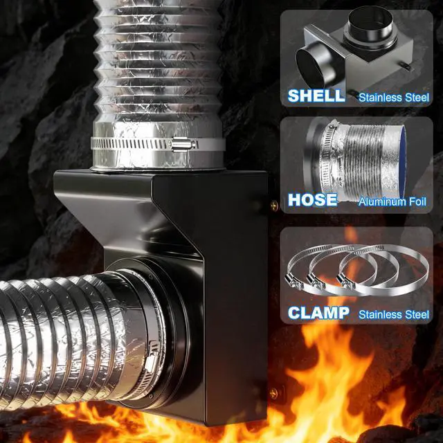 Alt view image 6 of 7 - Stainless Steel Magnetic Dryer Vent Coupling, Quick Connection & Disconnection-Airtight Seal Dryer Vent Connector Kit, Strong Magnet and Self-Alignment Design for 4-Inch Dryer Vent Hose - Black