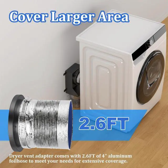 Alt view image 7 of 7 - Stainless Steel Magnetic Dryer Vent Coupling, Quick Connection & Disconnection-Airtight Seal Dryer Vent Connector Kit, Strong Magnet and Self-Alignment Design for 4-Inch Dryer Vent Hose - Black