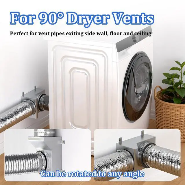 Alt view image 6 of 7 - Stainless Steel Magnetic Dryer Vent Coupling, Quick Connection & Disconnection-Airtight Seal Dryer Vent Connector Kit, Strong Magnet and Self-Alignment Design for 4-Inch Dryer Vent Hose - Silver
