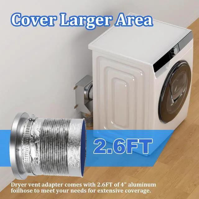Alt view image 7 of 7 - Stainless Steel Magnetic Dryer Vent Coupling, Quick Connection & Disconnection-Airtight Seal Dryer Vent Connector Kit, Strong Magnet and Self-Alignment Design for 4-Inch Dryer Vent Hose - Silver