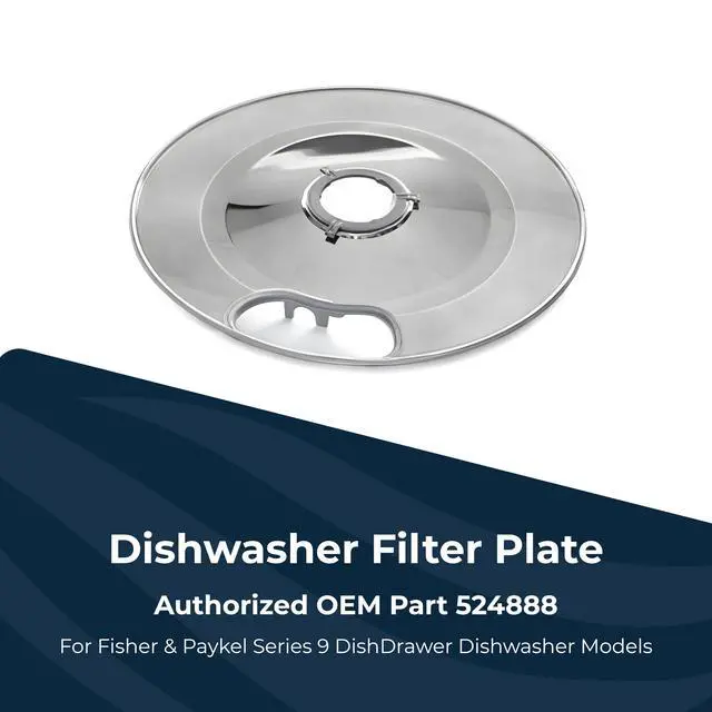 Alt view image 2 of 5 - Fisher & Paykel 524888 Dishwasher Filter Plate Kit 9 DishDrawer Dishwasher | Series 9 DishDrawer Dishwasher Models to Replace Parts 523381, 523419, 529822P, Replacement Part
