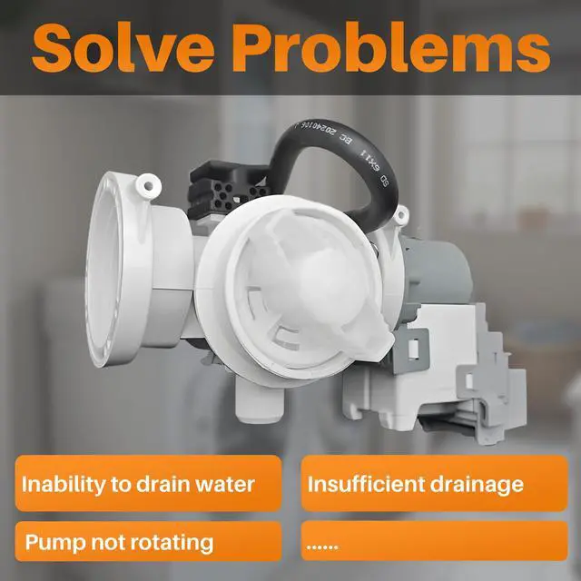 Alt view image 3 of 6 - Washer Drain Pump Fit for samsung WF45B6300AP/US WF45B6300AC/US, etc. | Easy to Install, Fit for WF50R8500AV WF46BB6700AD WF45T6000AV/A5 WF45R6300AV/US WF45R6100AW/US WF45R6100AP/US, etc