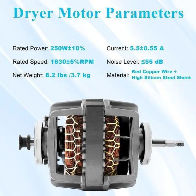 Alt view image 5 of 7 - DC31-00055G DC31-00055H DC31-00055D DFS270ZSEL1 Dryer Motor Samsung | DC31-00055G DFS270ZSEL1 Dryer Motor for Replaces DV45H7000EW DV48H7400EW DV45H7200EW DV42H5000GW DV338AEB Dryer Drive Motor