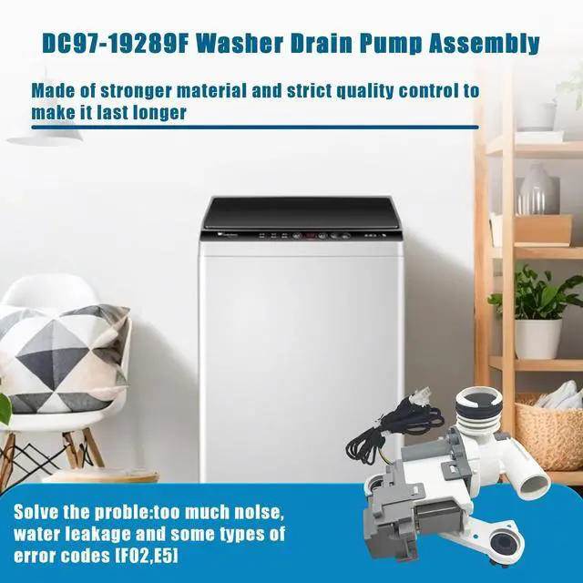 Alt view image 6 of 6 - 2026 Upgraded DC97-19289B DC97-19289F Washer Drain Pump Compatible with Samsung Washing Machine WA45H7000AW/A2 WA50M7450AP/A4 WA44A3405AW/A4 WA45M7050AW/A4 WA45T3200AW/A4 WA40J3000AW/AA WA45N3050AW/A4