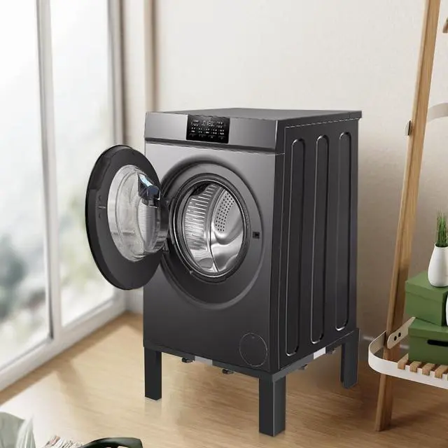 Alt view image 5 of 7 - Heavy Duty Stainless Steel Laundry Pedestal - 12" Height Universal Washer & Dryer Stand for Front Load Machines, Ice Maker, Samsung/LG - Durable Appliance Base with Non-Slip Feet