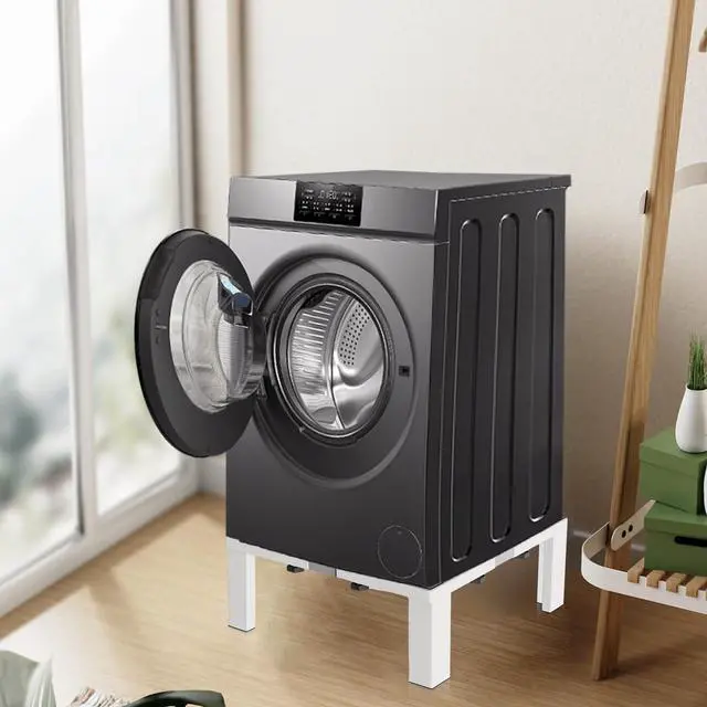 Alt view image 5 of 7 - Heavy Duty Stainless Steel Laundry Pedestal - 12" Height Universal Washer & Dryer Stand for Front Load Machines, Ice Maker, Samsung/LG - Durable Appliance Base with Non-Slip Feet