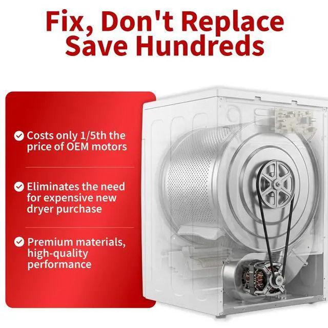 Alt view image 2 of 7 - DC31-00055G Dryer Induction Motor Replacement for Kenmore & Samsung Dryer Motor, Suits DC31-00055H, DC31-00055D, PS4204647, AP5331095, DFS270ZSEL1, 120V, 1630RPM, 10x5x5in