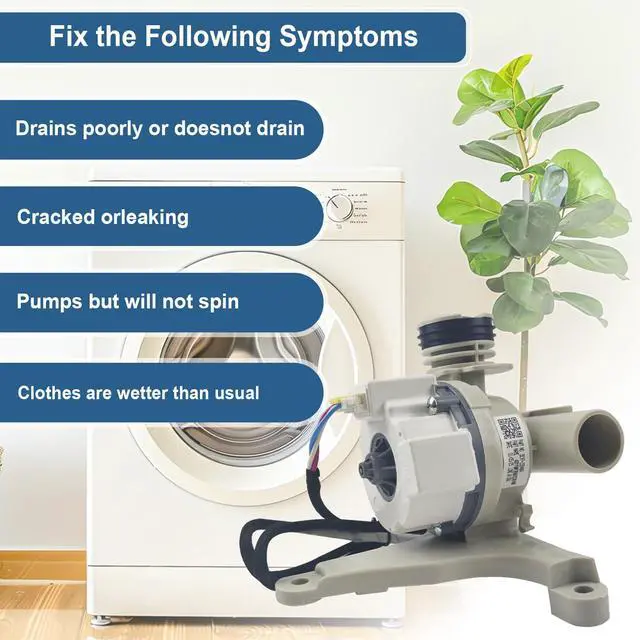 Alt view image 3 of 7 - DC97-22840A, DC31-00201A Drain Pump Assembly Compatible with Samsung Washer | Replaces PD00077665 AP7187712 PS16735612 EAP16735612 HanyuBD11-1A DC3100201A Washing Machines DC24V 45W