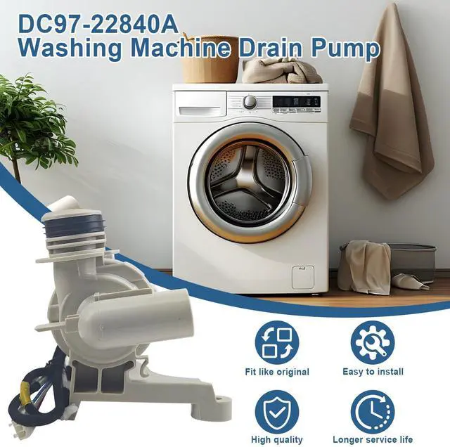 Alt view image 5 of 7 - DC97-22840A, DC31-00201A Drain Pump Assembly Compatible with Samsung Washer | Replaces PD00077665 AP7187712 PS16735612 EAP16735612 HanyuBD11-1A DC3100201A Washing Machines DC24V 45W