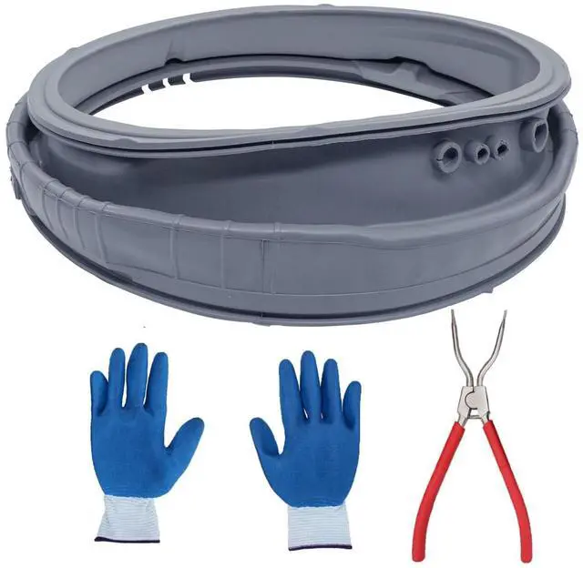 Main image of MDS47123619 Door Gasket Fit for LG Front Load Washer WM3670HWA WM3670HVA/01 | Door Gasket Boot Seal WM3270CW/00 WM3700HWA/00 WM3080CW/00 Fix Washer Seal Leaking