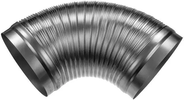 Main image of 8 Inch Flexible Aluminum Duct - 0.82 to 1.64 ft Length Corrugated Vent Hose with Galvanized Steel End Sleeves for HVAC/Washer & Dryer Exhaust Connector/Heat-Resistant Air Ducting Tube