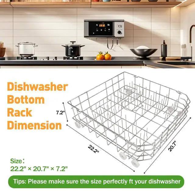 Alt view image 2 of 6 - Upgrade WD28X31819 WD28X10284 Dishwasher Lower Rack Replacement for GE Dishwasher Parts, Replace for WD28M65 WD28X10001 WD28X10213 WD28X305 WD28X10335 WD28X10054