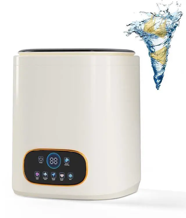 Main image of Portable Fully Automatic Washing Machine, 9L Compact Underwear Mini Washer with LCD Touch Control Screen, One-Touch Operation, Easy Installation, Ideal for Apartments, Dorms, RVs & Travel, 110V