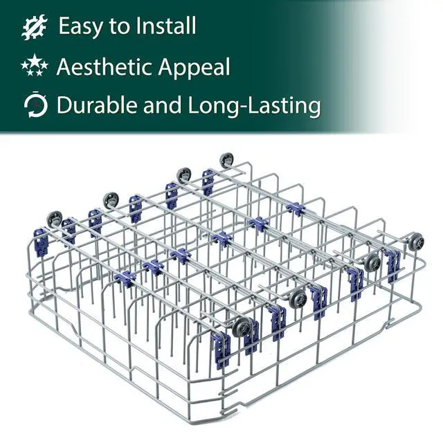 Alt view image 4 of 7 - 3751DD1001J Dishwasher Lower Rack Replacement Parts for LG Lower Dish Rack Drawer Dish Washer Tray Wheels Roller Holder Clips LG LDF7774ST LDF7551ST LDF5545ST Dishwasher Bottom Dishrack Assembly 1 Pcs