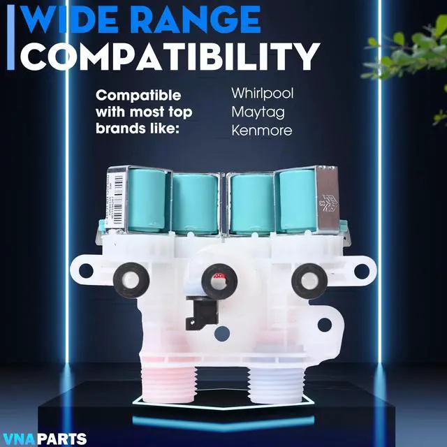 Alt view image 7 of 7 - For Maytag Bravos XL MVWB765FW0 MVWB835DW2 WTW8500DC0 Water Inlet Valve | MVWB855DC2, MVWB835DW3, MVWB835DW1, MVWB835DW4, MVWB766FW0, MVWB765FW1, MVWB765FW2, MVWB765FW3, MVWB855DC3, MVWB766FW1