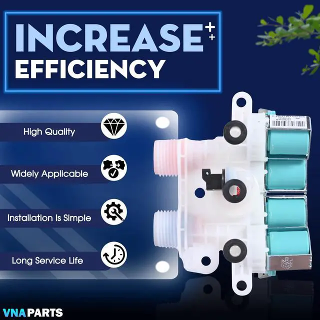 Alt view image 5 of 7 - For Maytag Bravos XL MVWB765FW0 MVWB835DW2 WTW8500DC0 Water Inlet Valve | MVWB855DC2, MVWB835DW3, MVWB835DW1, MVWB835DW4, MVWB766FW0, MVWB765FW1, MVWB765FW2, MVWB765FW3, MVWB855DC3, MVWB766FW1