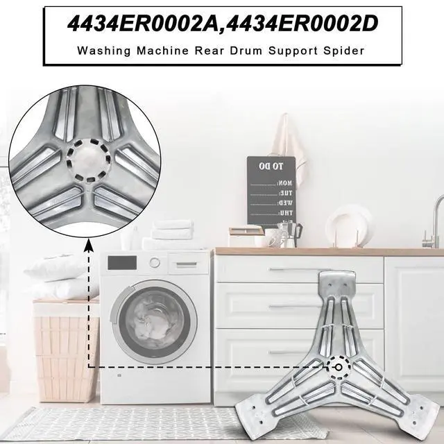 Alt view image 2 of 7 - 4434ER0002D 4434ER0002A Washer Spinner Support, Replacement for LG Kenmore | 4434ER0002D 4434ER0002A Washer Spinner Support, Replacement for LG Kenmore