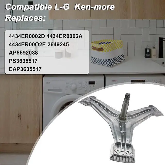 Alt view image 3 of 7 - 4434ER0002D 4434ER0002A Washer Spinner Support, Replacement for LG Kenmore | 4434ER0002D 4434ER0002A Washer Spinner Support, Replacement for LG Kenmore