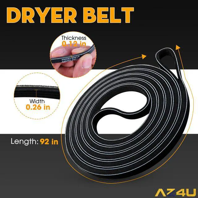 Alt view image 3 of 7 - Dryer Repair Kit Drum Roller Belt Idler Pulley for LG DLE7177WM | DLE7177RM, DLE4970W, DLE4801W, DLE1310W, DLE2515S, DLE2301R, DLE2301W, DLE2101W, DLE2512W, DLE2701V, DLE2522W