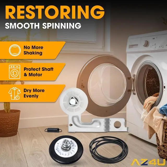 Alt view image 7 of 7 - Dryer Repair Kit Drum Roller Belt Idler Pulley for LG DLE7177WM | DLE7177RM, DLE4970W, DLE4801W, DLE1310W, DLE2515S, DLE2301R, DLE2301W, DLE2101W, DLE2512W, DLE2701V, DLE2522W