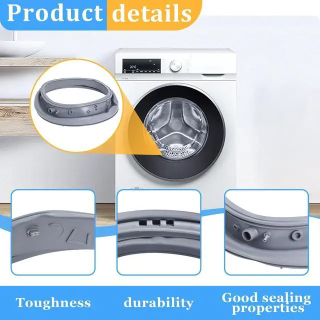 Alt view image 3 of 7 - WF45K6200AW/A2 WF45K6200AZ Washer Door Seal Compatible with Samsung Washer Seal Replacement Parts, DC97-16140P DC97-19755A Washer Door Boot WF45M5500AP/A5 WF45M5500AZ/A5 Door Seal Gasket