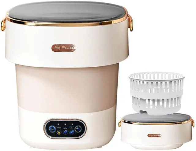 Main image of Portable Washing Machine,Mini Washer -20L Upgraded With Spin Basket,Small Clothes Folding Washing Machine Of Underwear, Baby And Small Clothes,Suitable For Home Apartments Dormitories, Hotels Khaki