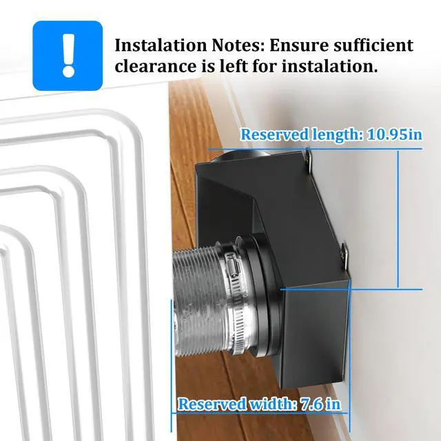 Alt view image 7 of 7 - DV90 Magnetic Dryer Vent Coupling, Magnetic Dryer Vent Connector Kit with Strong Magnetic Self-Connection, Stainless Steel Airtight Seal Dryer Venting Kit Includes 2.6ft 4IN Duct & Clamps