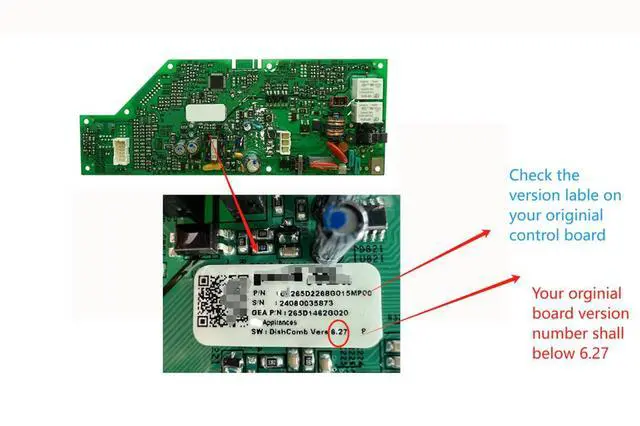 Alt view image 4 of 5 - WD21X24901 Dishwasher Control Board compatible with GE dishwashers | 2025 Upgraded, Replaces WD21X24799, SN 25210031581, Fits GDT655/695/625/545, Fits GDF520/570/610/620/650, Fits DDT595, CDT706