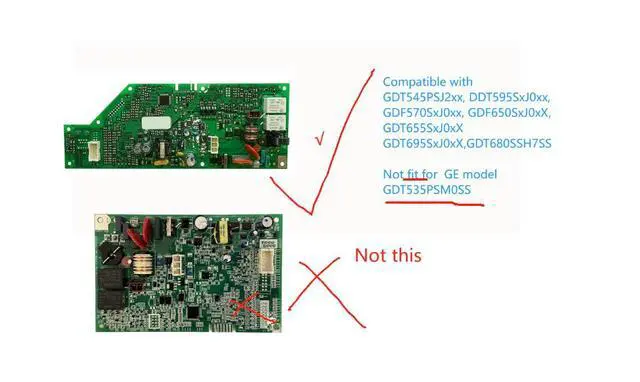 Alt view image 5 of 5 - WD21X24901 Dishwasher Control Board compatible with GE dishwashers | 2025 Upgraded, Replaces WD21X24799, SN 25210031581, Fits GDT655/695/625/545, Fits GDF520/570/610/620/650, Fits DDT595, CDT706