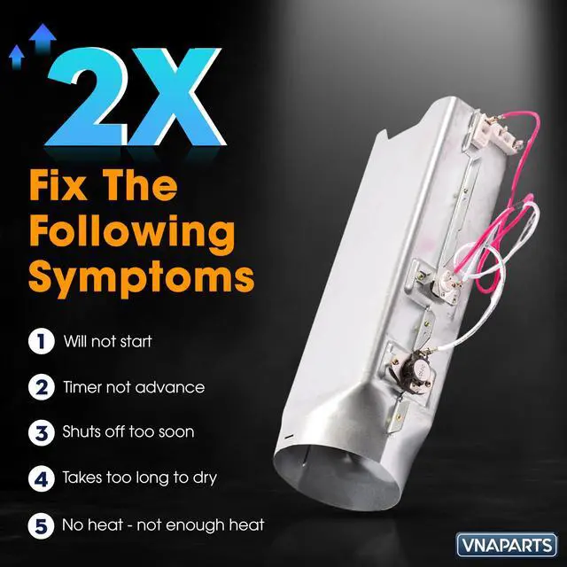 Alt view image 5 of 7 - DLEX2650R DLEX7177WM DLEX9000V DLEX8100V DLEX3370V DLEX3370W DLEX7700VE DLE2050W DLEX5000V Dryer Heating Element Assembly Replaces For LG DLEX8000V DLEX3250W DLEX3875V DLEX3875W DLEX3885C DLEX3885W