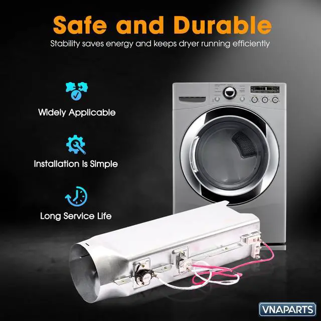 Alt view image 7 of 7 - DLEX2650R DLEX7177WM DLEX9000V DLEX8100V DLEX3370V DLEX3370W DLEX7700VE DLE2050W DLEX5000V Dryer Heating Element Assembly Replaces For LG DLEX8000V DLEX3250W DLEX3875V DLEX3875W DLEX3885C DLEX3885W