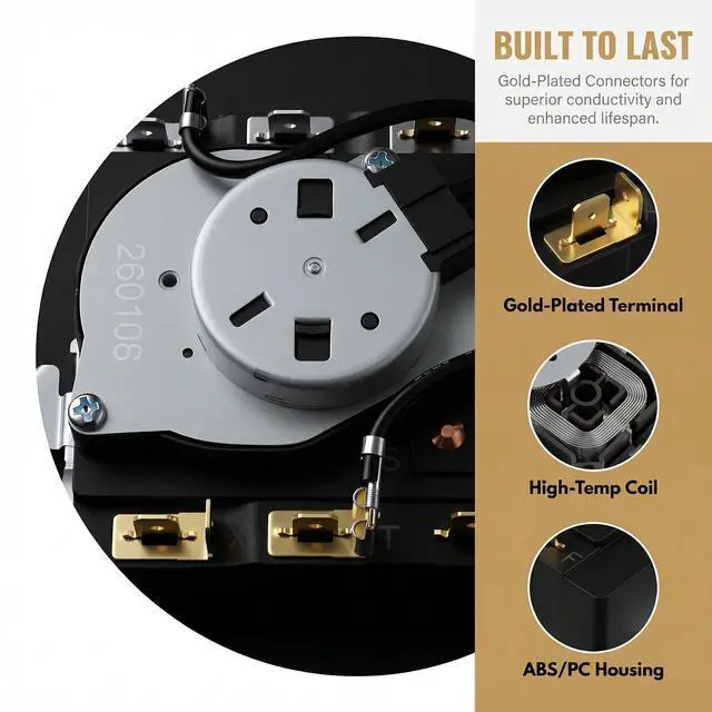 Alt view image 3 of 6 - WE04X25586 Dryer Timer Replacement for GE Hotpoint Dryer | Replaces 234D2377P007 AP6032632 4467041 PS11763073 Compatible with HTX24EASK0WS Dryer and Other Dryer Models