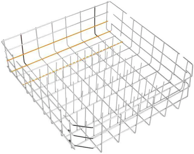 Main image of Upgraded 304 Stainless Steel Dishwasher Lower Rack for Maytag, KitchenAid, Whirlpool - 22D x 20.5W - OEM Replacement Parts W10728159, W10525646, W10082825, W10780925