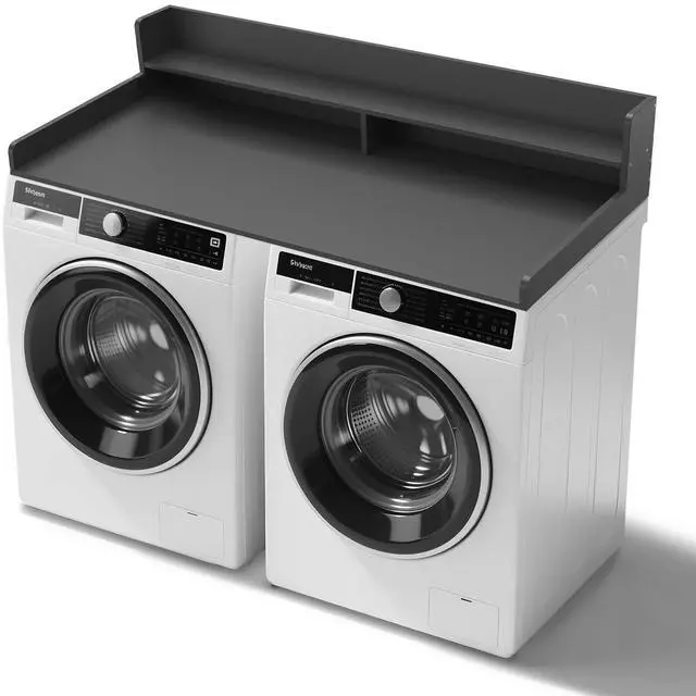 Main image of 2-Tier Washer Dryer Countertop 54x27.5 Laundry Machine Topper,Black | With Edge & Non-Slip Pads, for Laundry Room Organization Storage Clothes Folding, Durable 2-Tier Laundry Shelf Topper