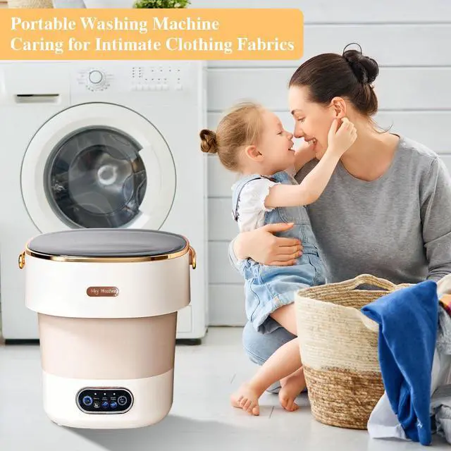 Alt view image 3 of 7 - Portable Washing Machine,Mini Washer -20L Upgraded With Spin Basket,Small Clothes Folding Washing Machine Of Underwear, Baby And Small Clothes,Suitable For Home Apartments Dormitories, Hotels Khaki