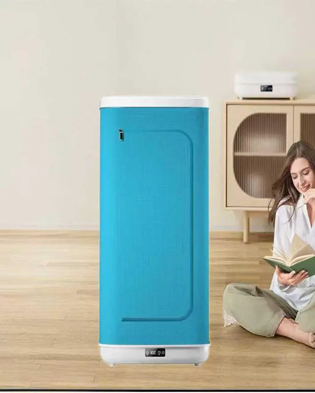 Alt view image 6 of 7 - Portable Clothes Dryer, Compact Dryer,Small -Drying Machine | Foldable drying cabinet with 1000W warm air, remote control, 13 hour timer, and automatic cycle stop & hassle-free setup