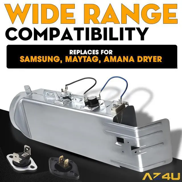 Alt view image 4 of 7 - Dryer Heating Element Thermostat Replace for Samsung DVE50M7450W A3 DV393ETPAWR A1 DV42H5000EW A3 DV48H7400EW/A2 DV363EWBEUF/A1 DV361EWBEWR/A3 DV42H5200EF/A3 DV419AEW/XAA DV42H5200EW/A3 DV448AEW