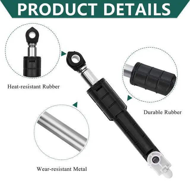 Alt view image 3 of 5 - For GE Washer Shock Absorbers GFW450SSM1WW GFW450SPM1DG GFW450SPK0DG | Washer Shock Absorbers Compatible with GE GFW450SSK0WW GFW400SCM1WW GFW430SSM1WW GFWN1600J1WW